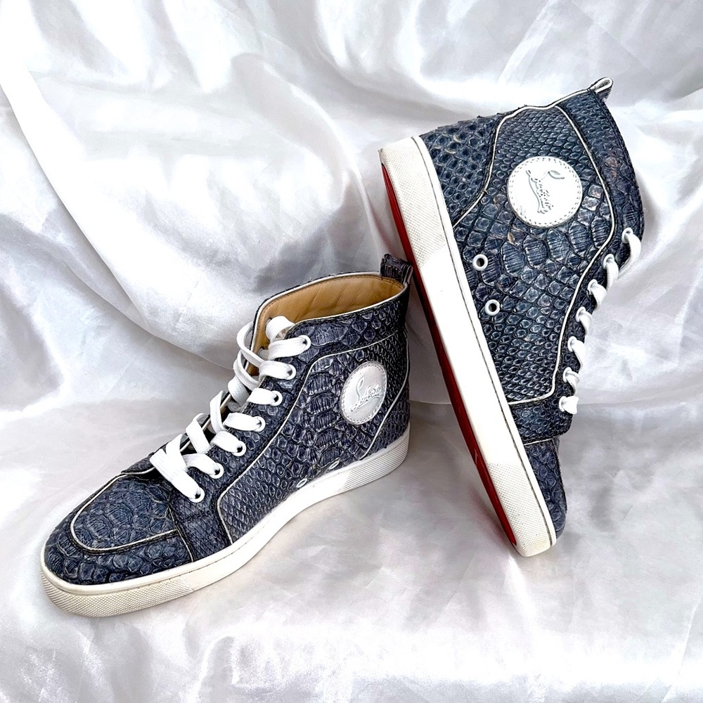 Christian Louboutin Python Rantus Orlato High Top Sneakers